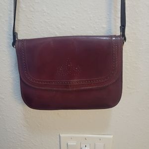 Vintage Nordstrom brown red purse, crossbody Style or standard hanging Style